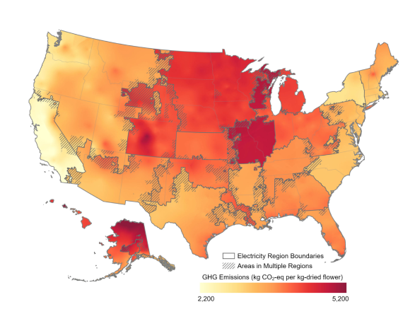 Greenhouse gas emissions from cannabis production