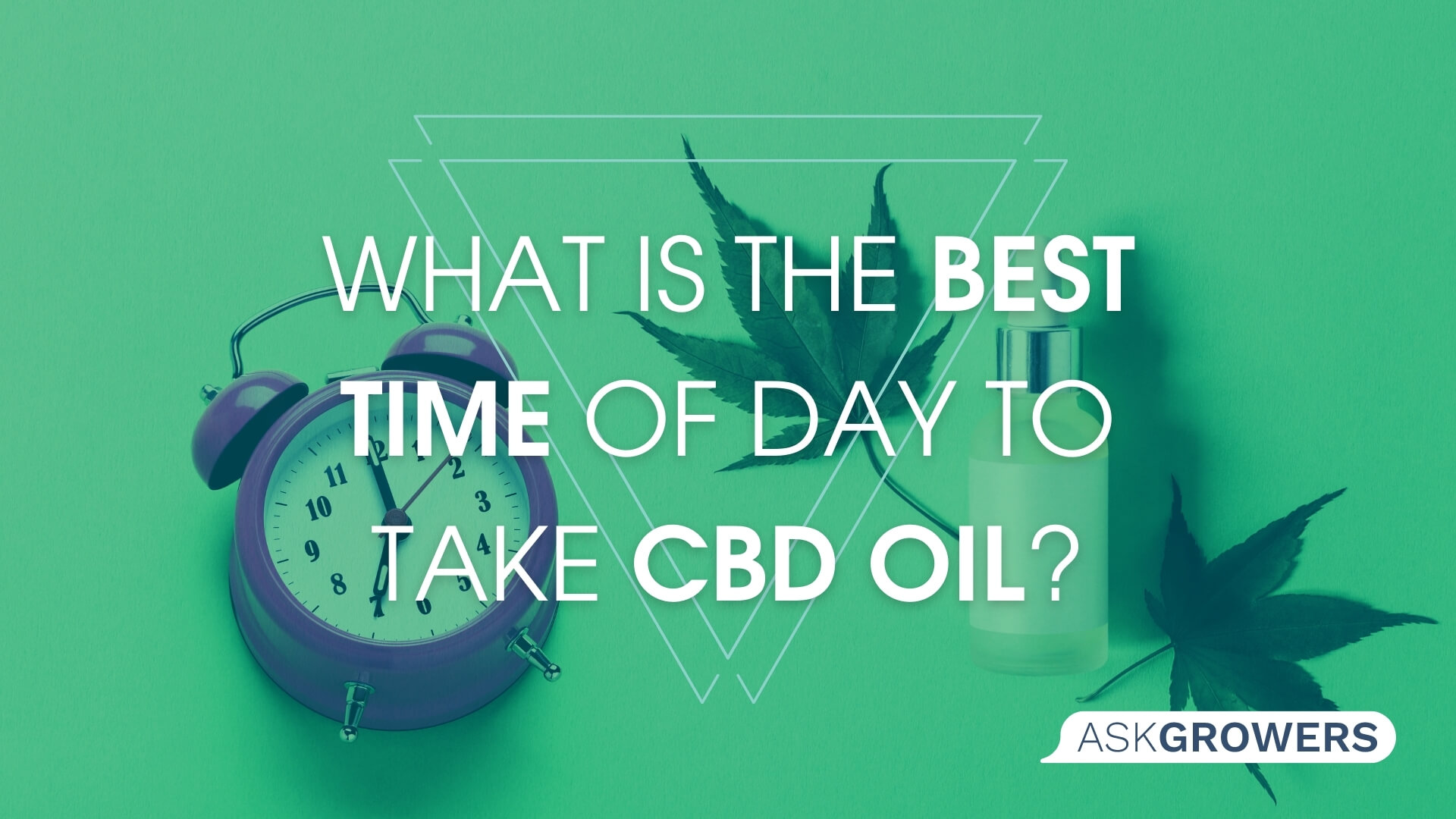 What Is the Best Time of Day to Take CBD Oil?