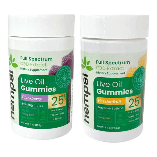 Full Spectrum Live Oil CBD + THC Gummies Daytime & Evening Bundle logo