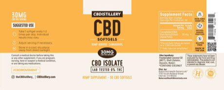CBDistillery THC Free CBD Isolate Softgels image3