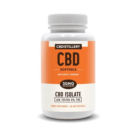 THC Free CBD Isolate Softgels – 30mg CBD – 60 Count logo