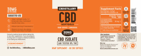 CBDistillery THC Free CBD Isolate Softgels 60 image2