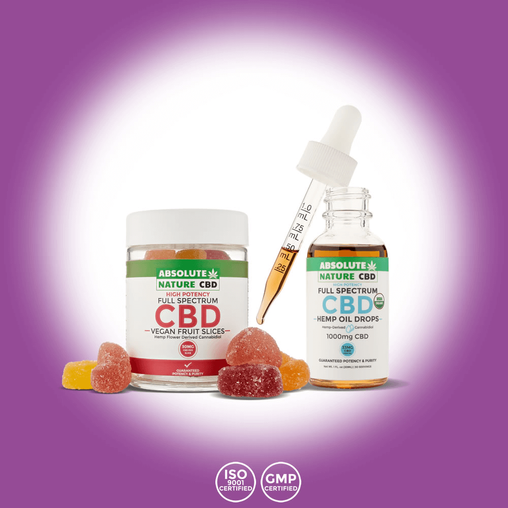 Absolute Nature CBD Special Offer CBD Gummy and CBD Oil Product Bundle 900 mg, 1000 mg image