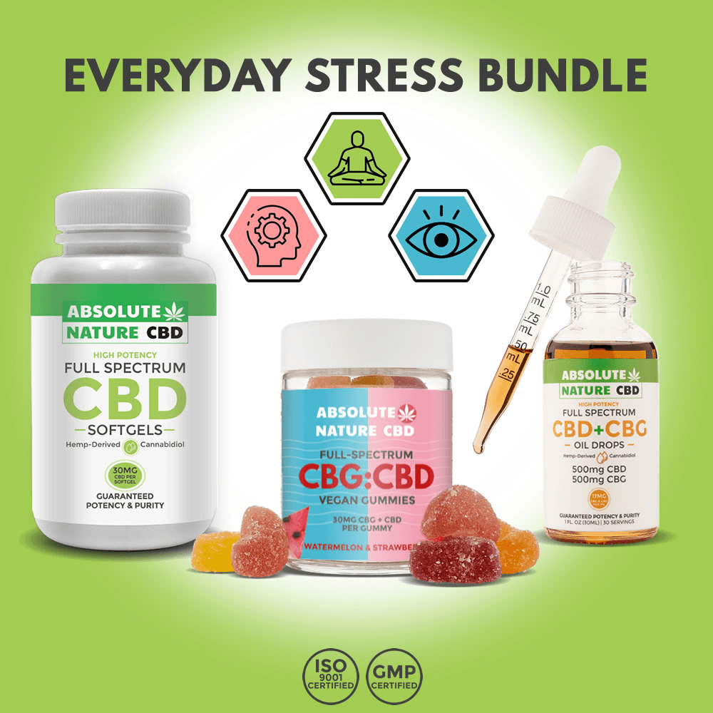 Absolute Nature CBD Everyday Stress Bundle 500 mg, 900 mg, 900 mg image