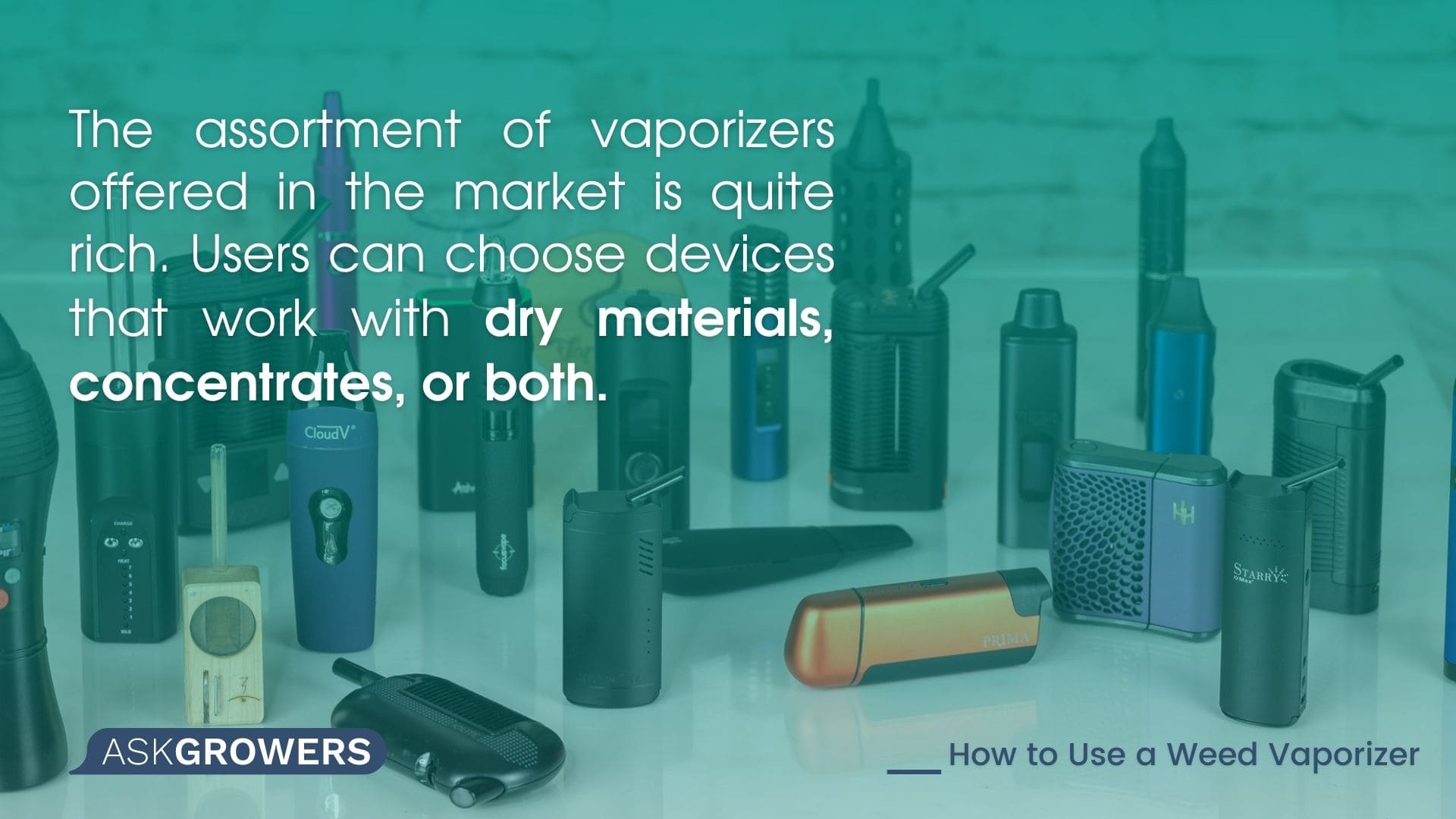 The Types of Weed Vaporizers
