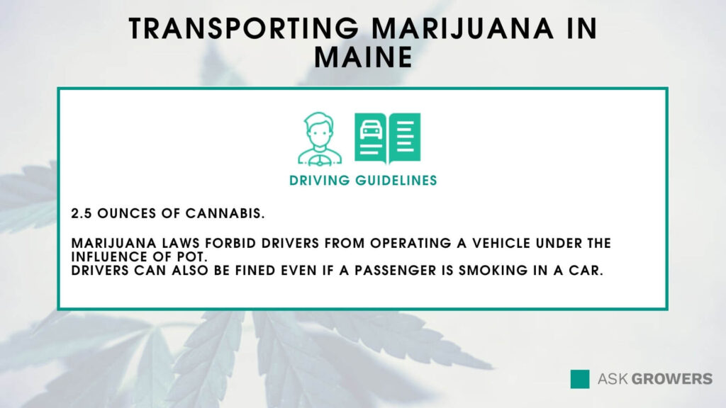 Transporting marijuana in Maine