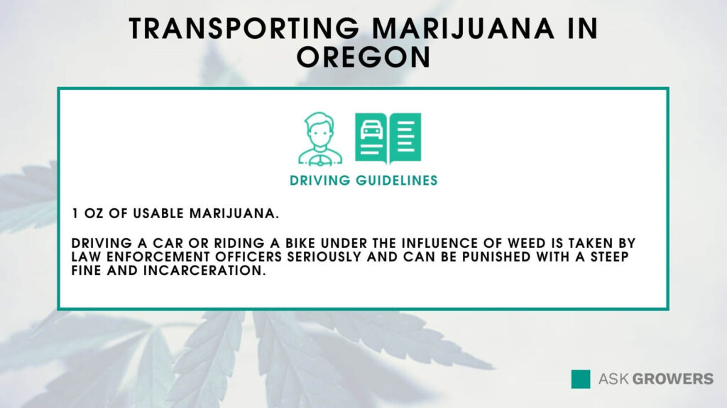 Transporting marijuana in Oregon