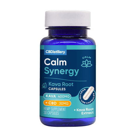 Calm Synergy 30mg CBD + 400mg Kava Root Capsules logo