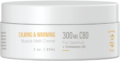 Warming Muscle Melt Creme and Cinnamon Oil 300 mg CBD (2 oz) logo