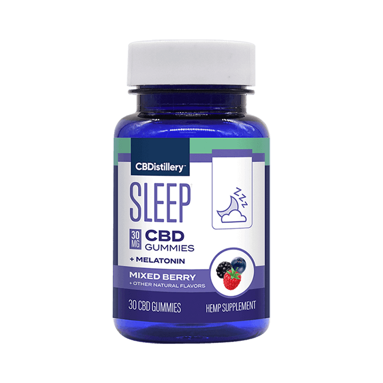 30mg Broad Spectrum CBD Sleep Gummies + Melatonin - 30 Count - 0% THC* logo