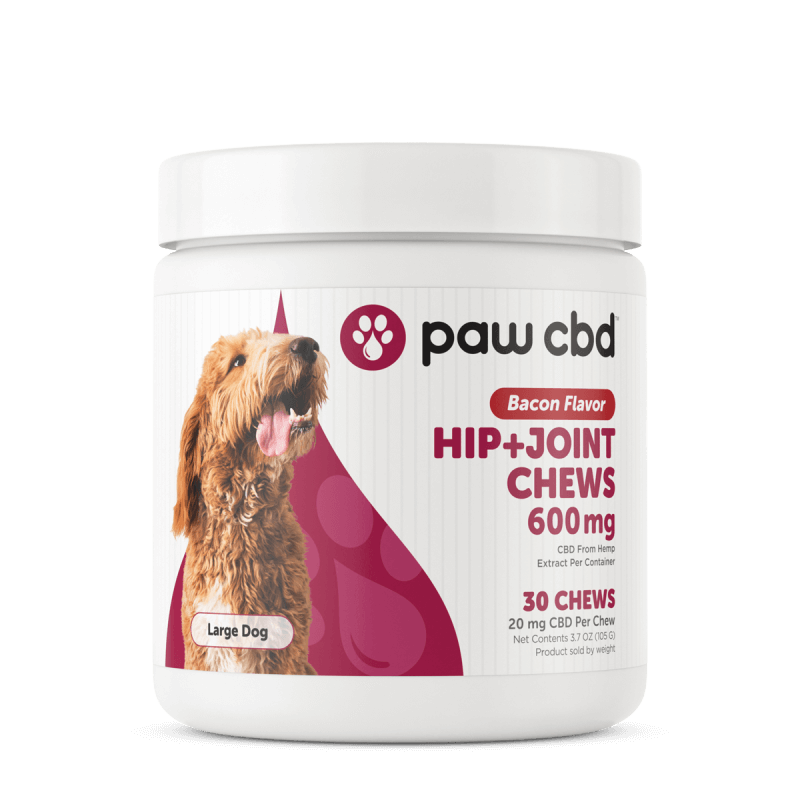 CbdMD Pet CBD Hip and Joint Soft Chews for Dogs Bacon 600mg, 30 Count