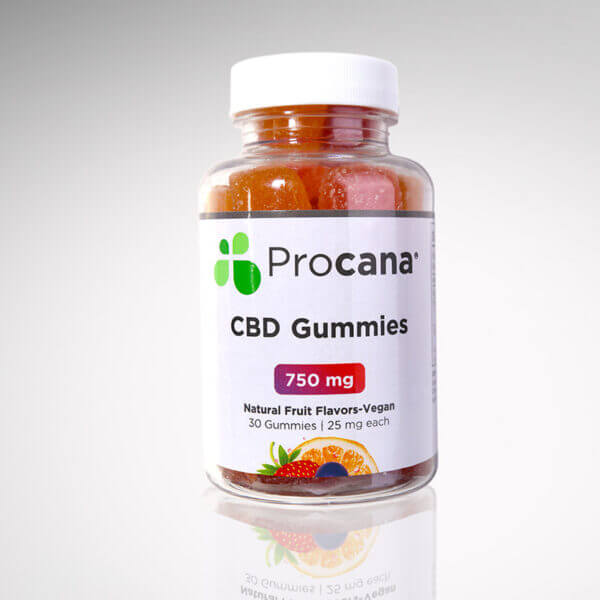 Procana CBD Gummies 750 mg, 25mg per gummy Image