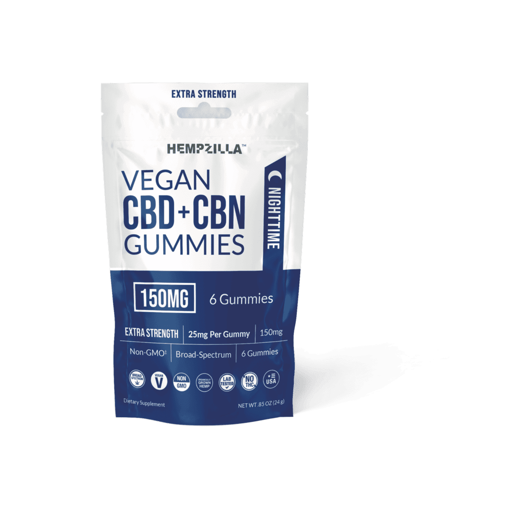 CBD + CBN Nighttime Vegan Gummies 10MG or 25MG Per Gummy (Choose Count) logo