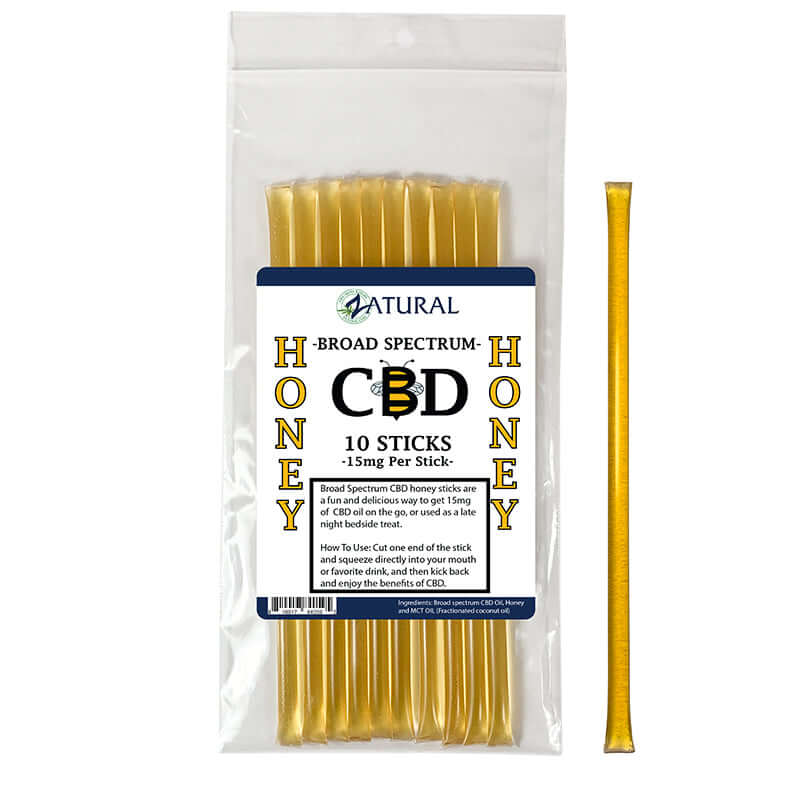 Zatural CBD Honey Sticks Broad Spectrum CBD Oil 150 mg image
