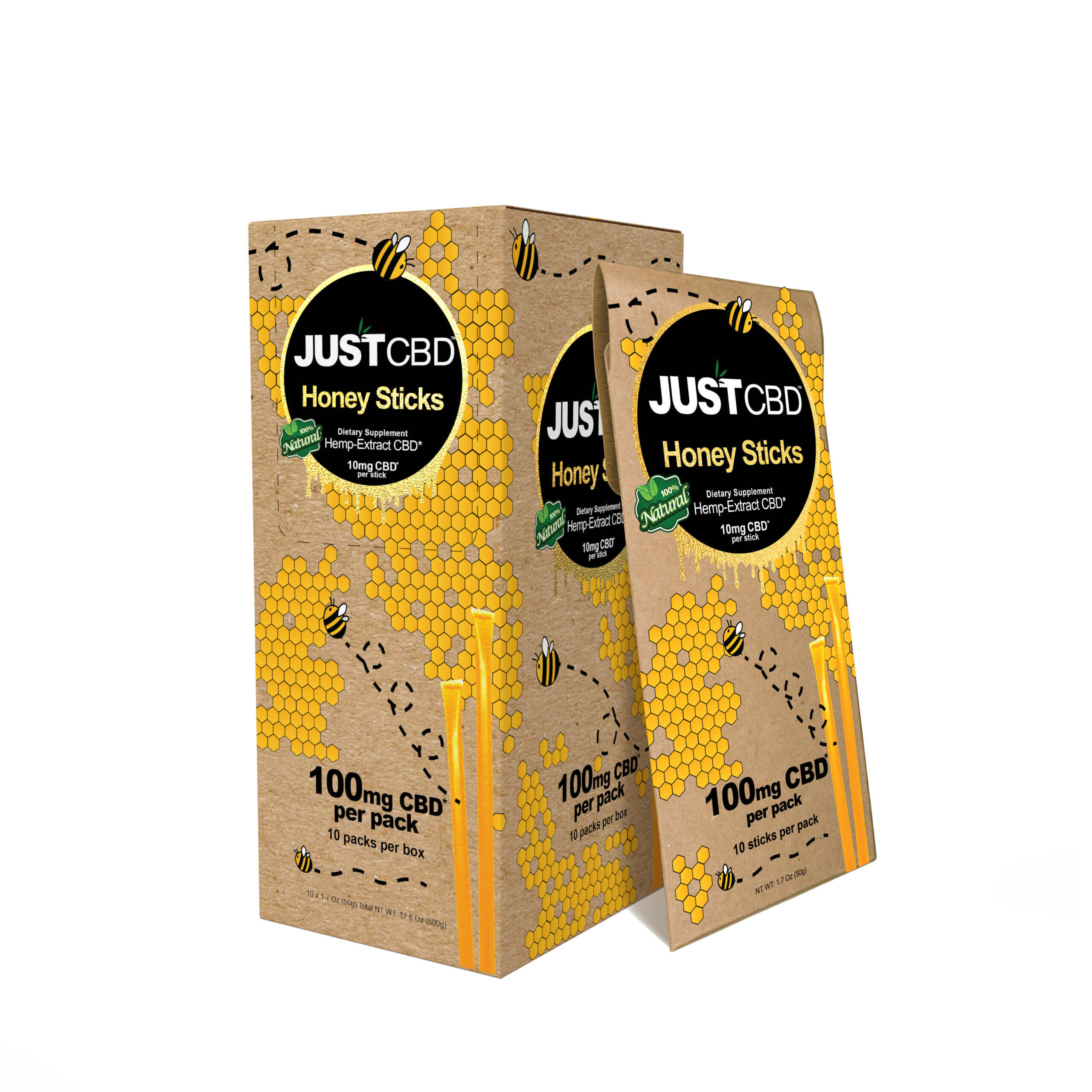 JustCBD CBD Honey Sticks 1000 mg Image