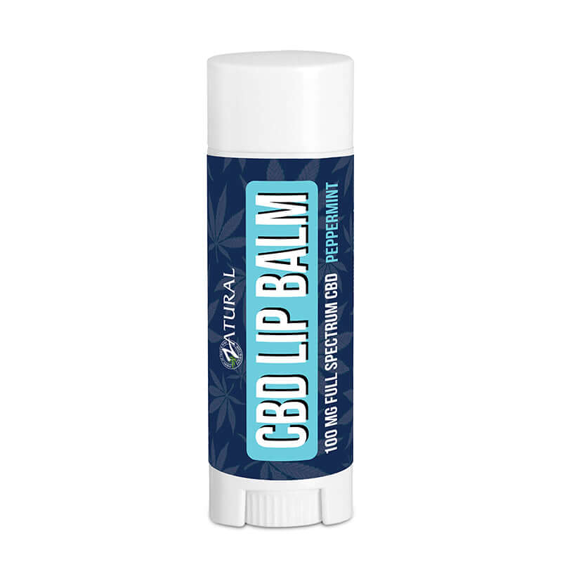 Zatural CBD Lip Balm Peppermint Flavor Full Spectrum CBD 100 mg image