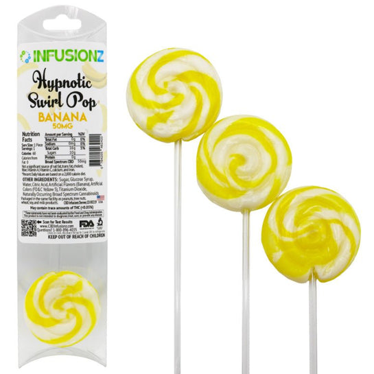 Hypnotic Swirl Pops 50mg CBD Isolate 3 Pack  logo