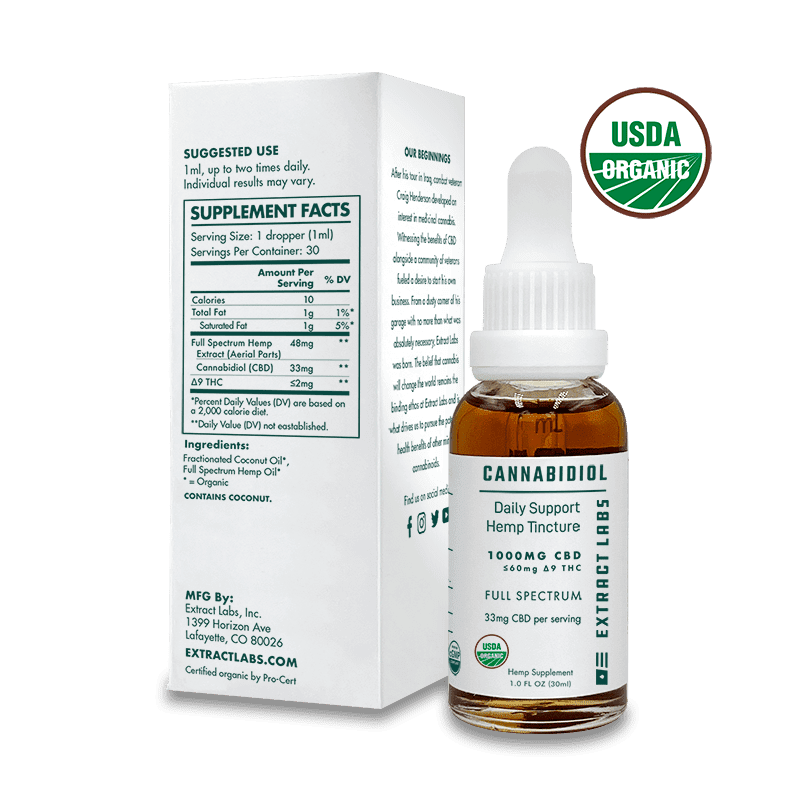 Extract Labs Daily Support CBD Tincture Full Spectrum image 2