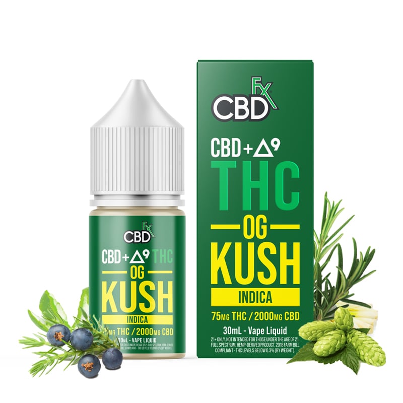 CBD and Delta-9 THC Vape Juice OG Kush – Indica logo