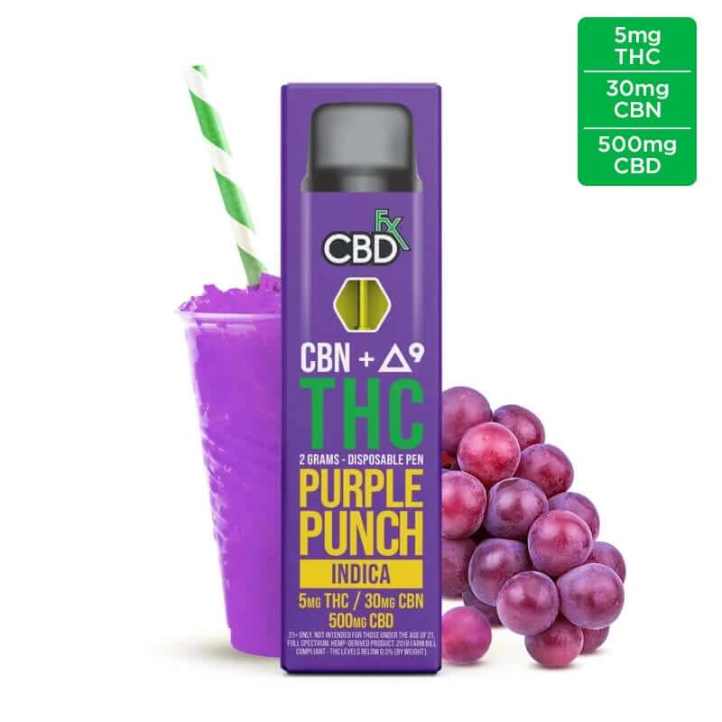 CBN Delta 9 THC Vape Pen Purple Punch Indica logo