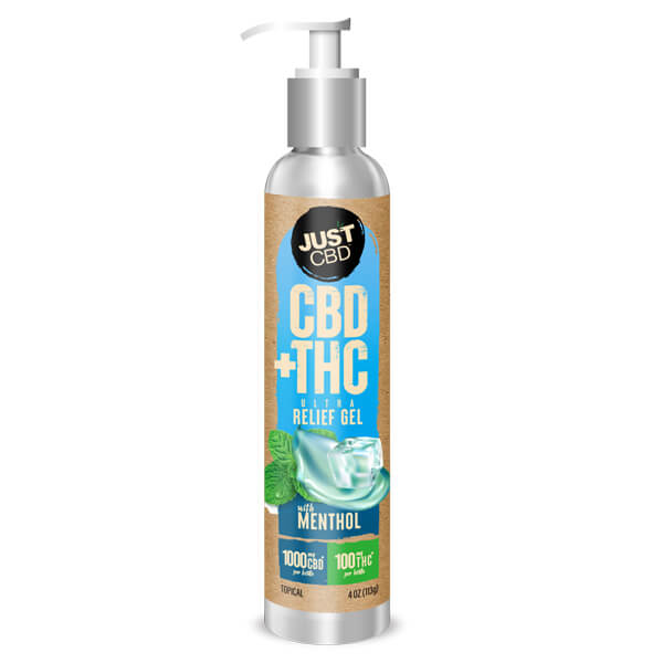 JustCBD CBDTHC Ultra Relief Gel With Menthol 4oz, 1000 mg Image