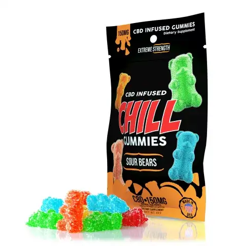 Chill Infused CBD Gummies Sour Bears 150mg image 2