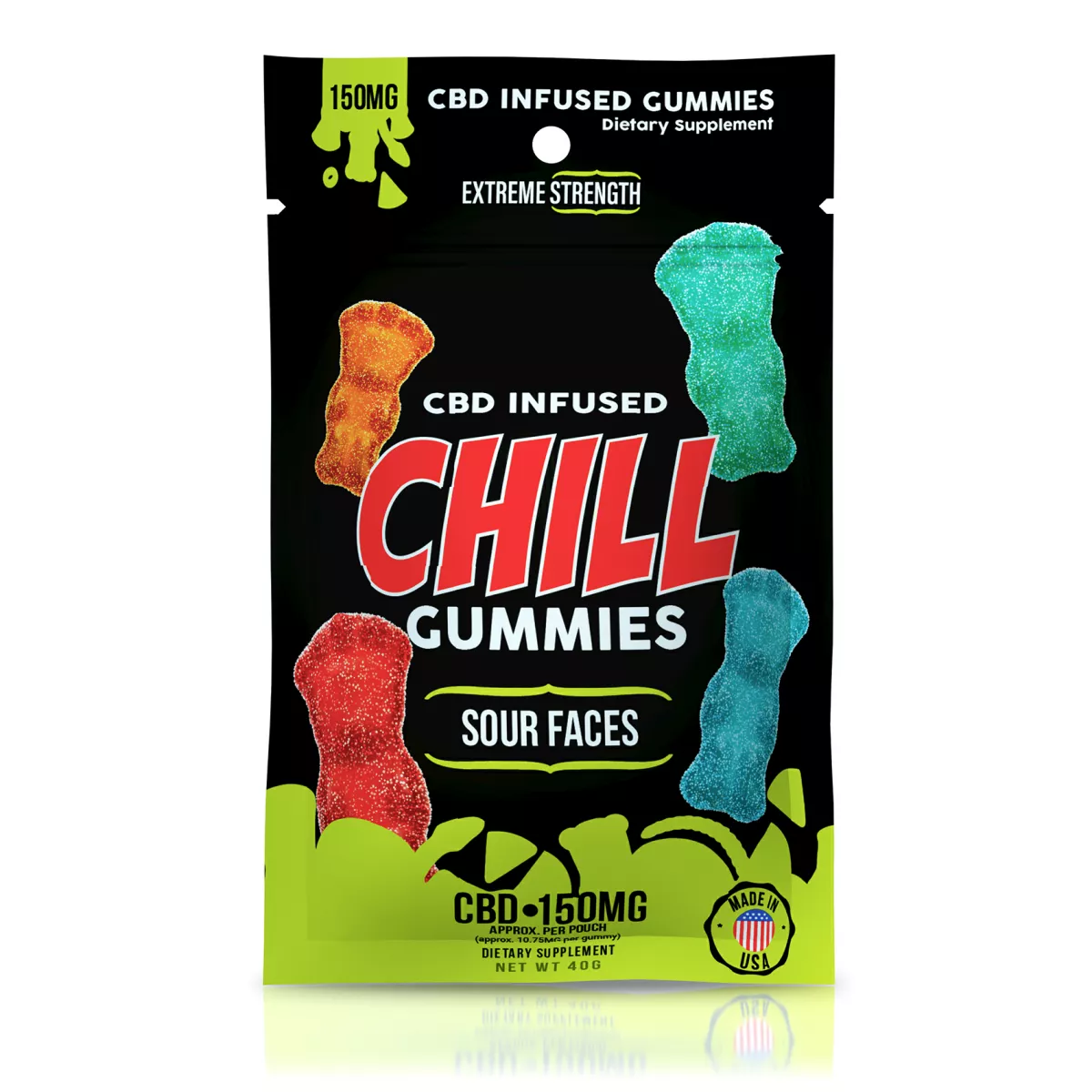 Gummies - CBD Infused Sour Faces - 150mg logo