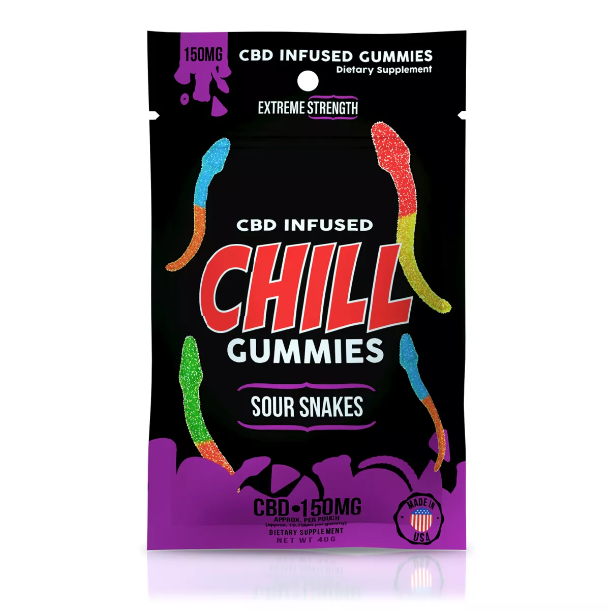 Gummies - CBD Infused Sour Snakes - 150mg logo