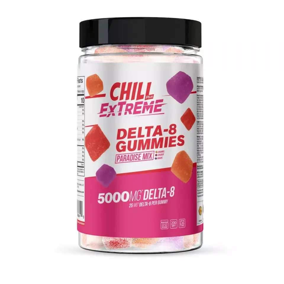 Chill Plus Extreme Delta-8 Gummies Paradise Mix 5000X image_2