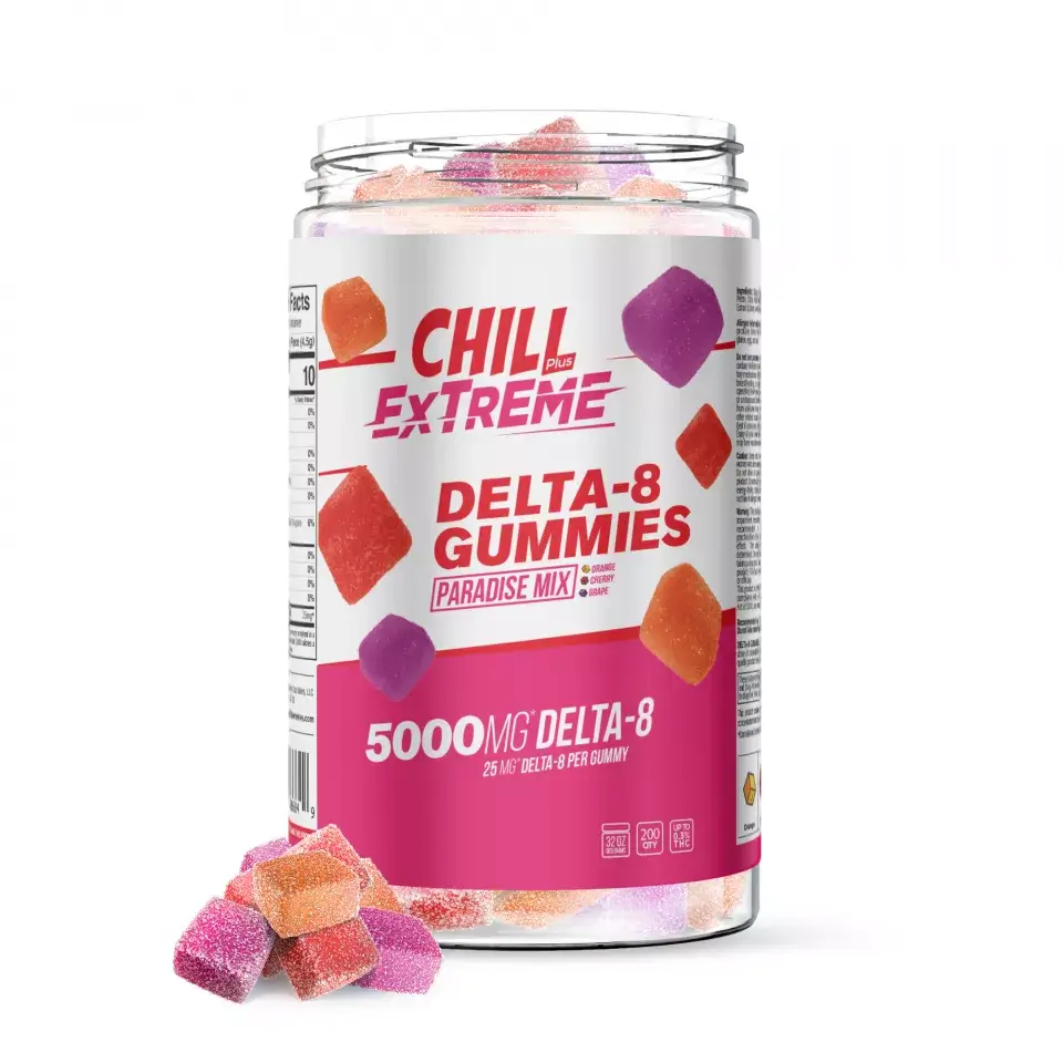 Chill Plus Extreme Delta-8 Gummies Paradise Mix 5000X image