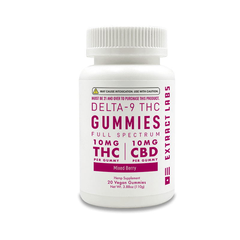 Extract Labs Delta 9 Gummies | Mixed Berry | Full Spectrum 200 mg image