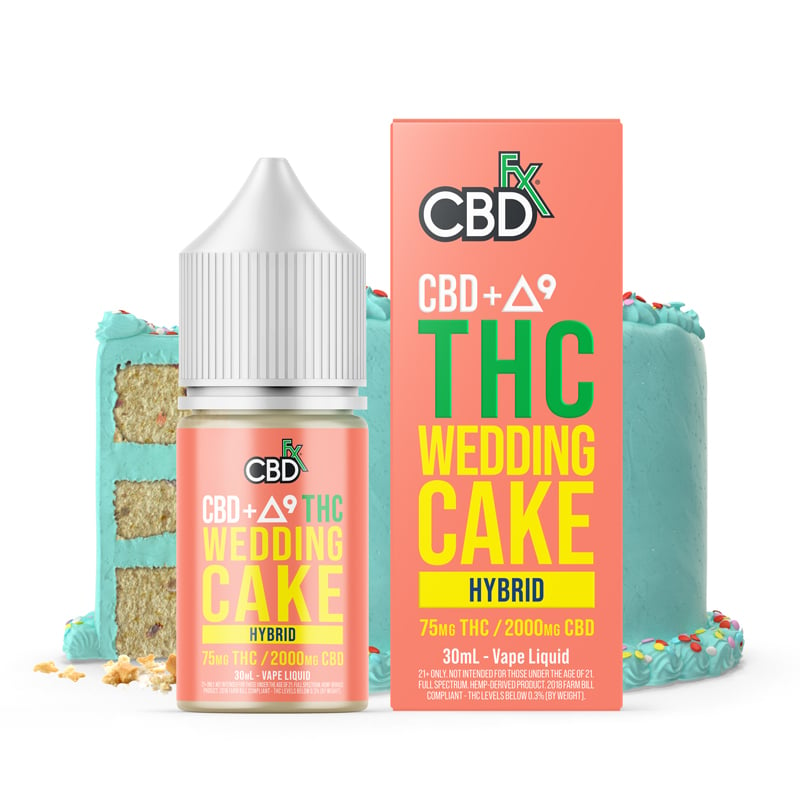 CBD and Delta-9 THC Vape Juice Wedding Cake – Hybrid