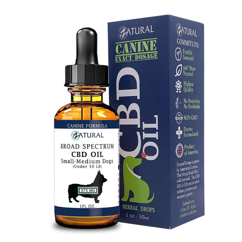 Zatural CBD Oil For Dogs Broad Spectrum CBD 375 mg image