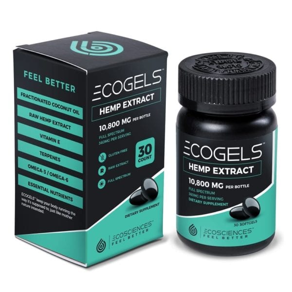 EcoGels CBD 750mg 25mg per capsule 30 Capsules logo