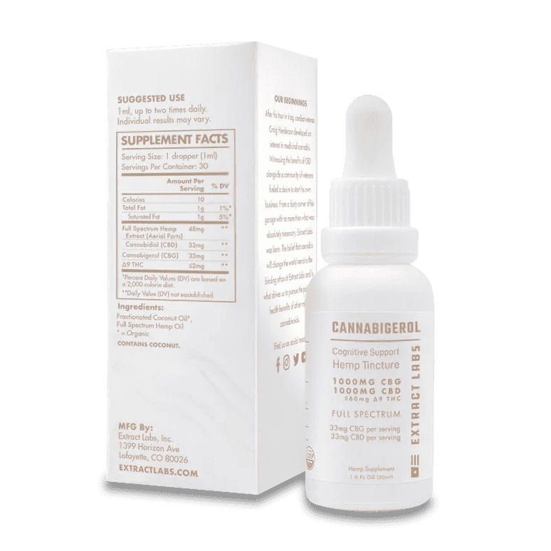 Extract Labs Cognitive Support CBG Oil Tincture – Full Spectrum image3