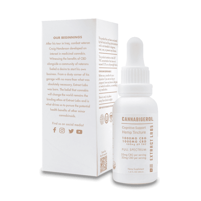 Extract Labs Cognitive Support CBG Oil Tincture – Full Spectrum image2