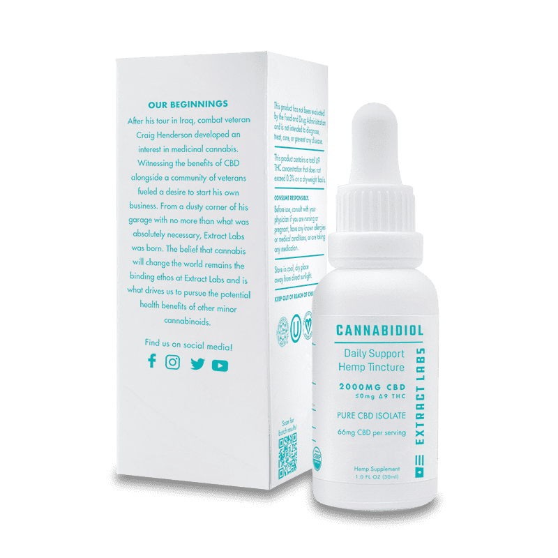 Extract Labs Daily Support CBD Tincture – CBD Isolate image3