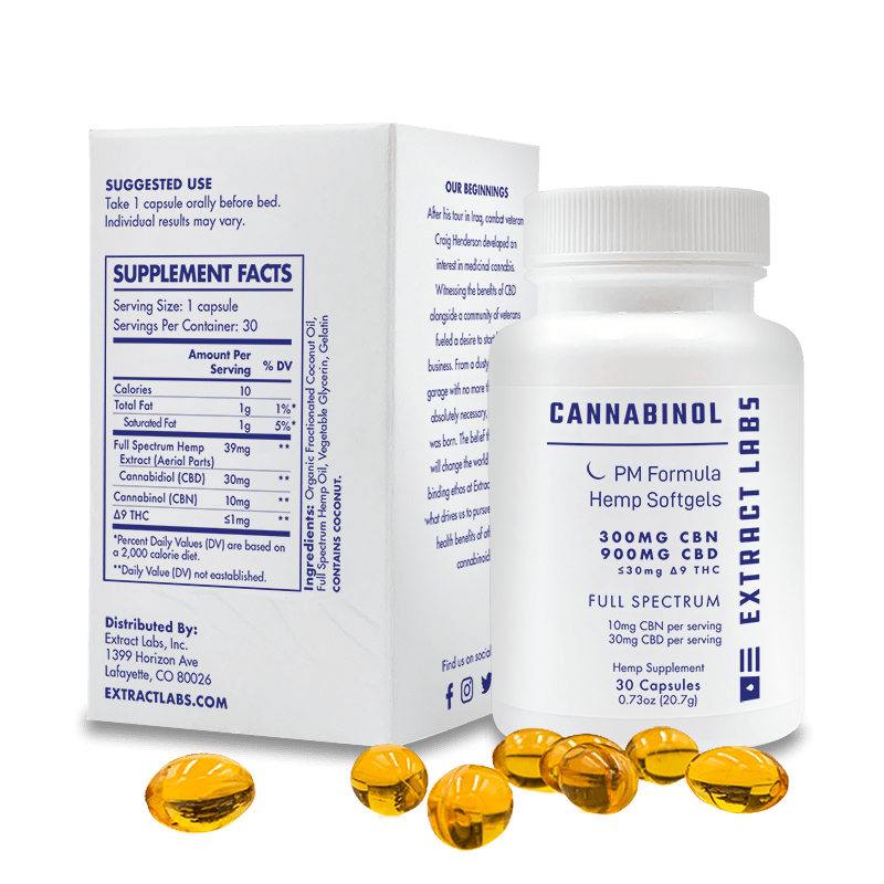 Extract Labs PM Formula CBN Softgels Full Spectrum Image_2