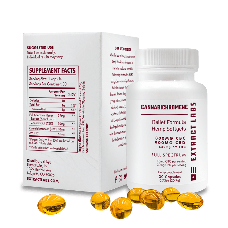 Extract Labs Relief Formula CBC Softgels Full Spectrum Image_2