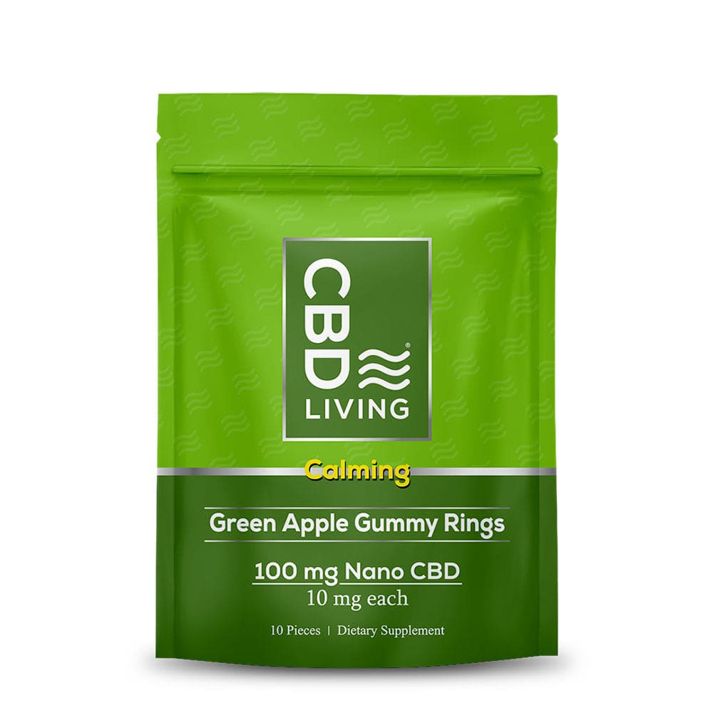 CBD Living CBD Gummy Rings - Green Apple, 100mg image1