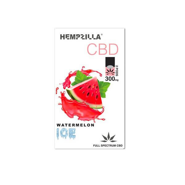 Hempzilla CBD Juul Compatible Pods Watermelon Ice 300mg, 2Pack