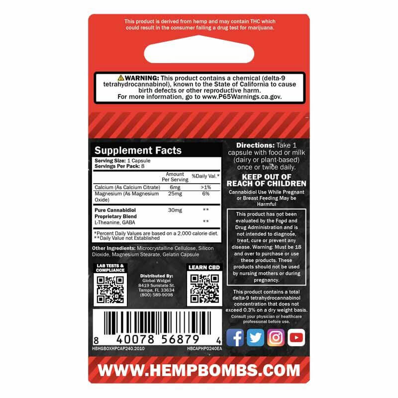 Hemp Bombs High Potency CBD Capsules 8 Count, 240 mg Image_2