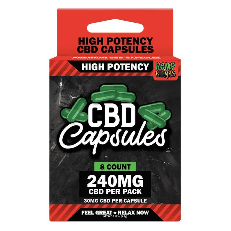 Hemp Bombs High Potency CBD Capsules 8 Count, 240 mg Image