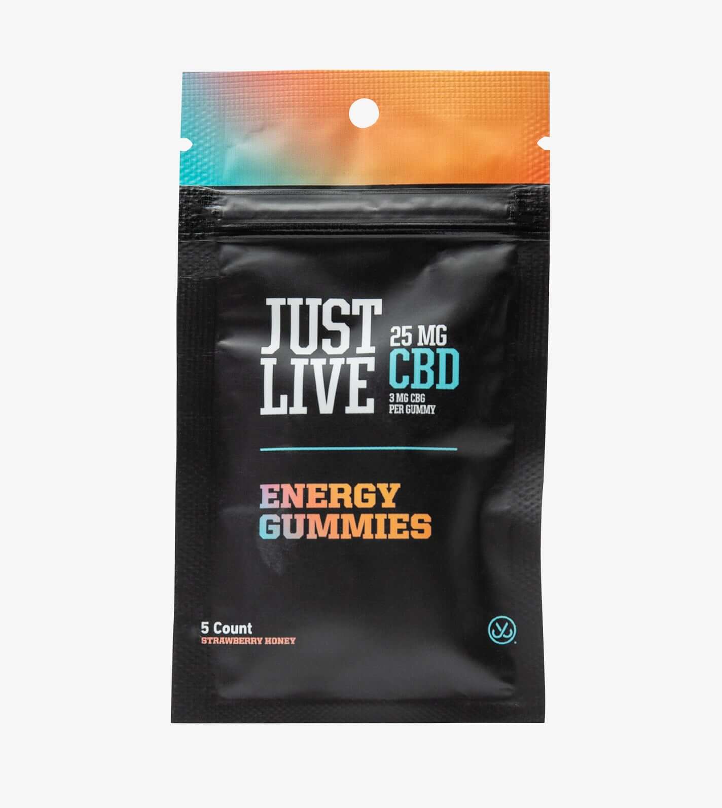 Just Live Energy CBD Gummies - Strawberry Honey, 5ct