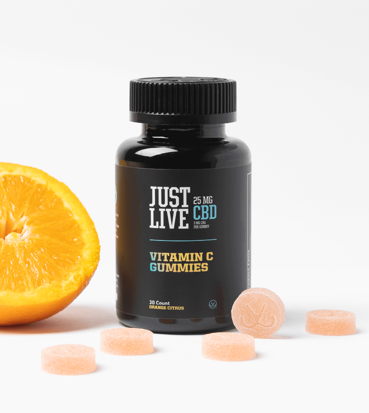 Just Live Vitamin C CBD Gummies - Citrus Orange, 30ct image 2