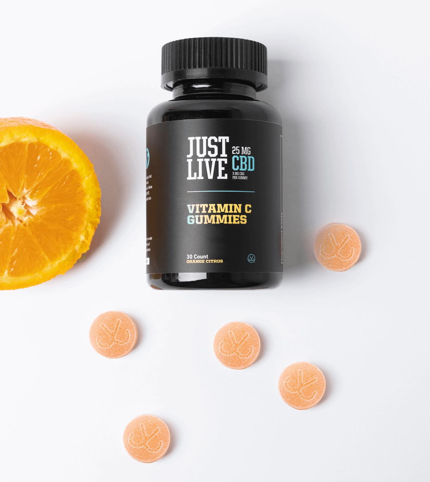 Just Live Vitamin C CBD Gummies - Citrus Orange, 30ct image 6