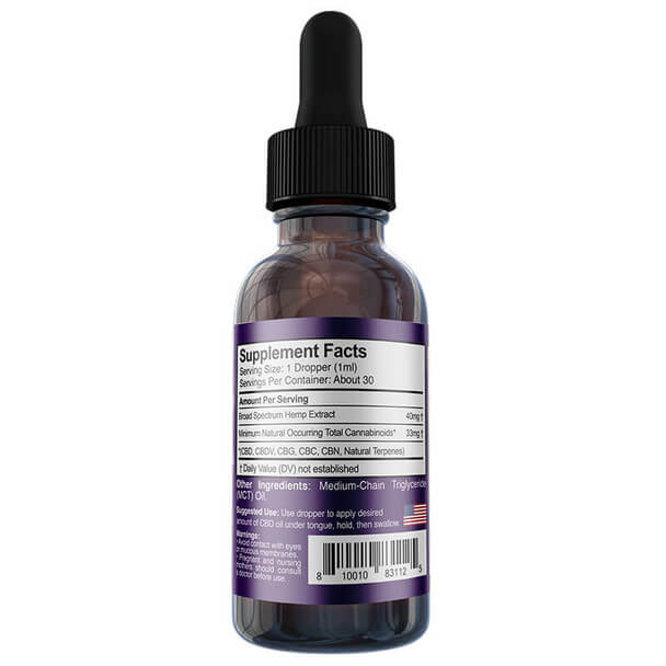 Medterra Broad Spectrum CBD Tincture Unflavored 1000mg or 2000mg image 2