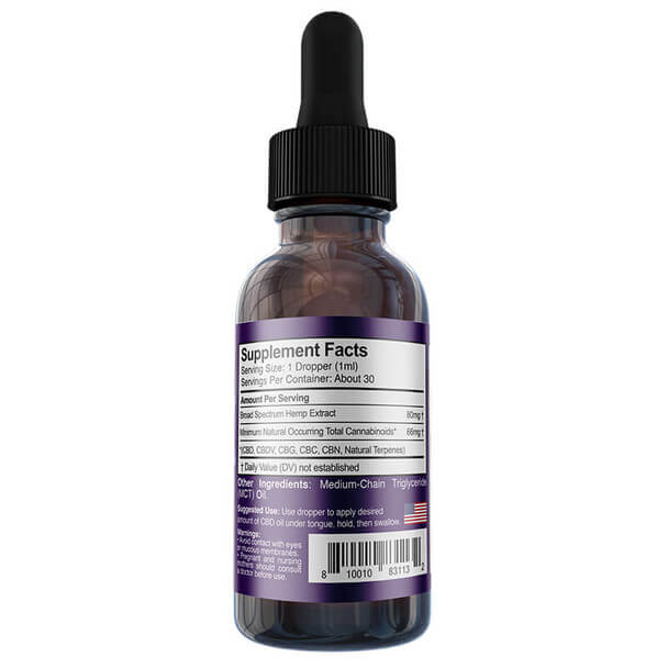 Medterra Broad Spectrum CBD Tincture Unflavored 1000mg or 2000mg image 5
