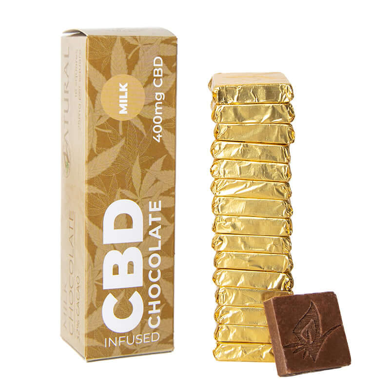 Zatural Artisan CBD Chocolate 400mg of CBD, 16 Pieces