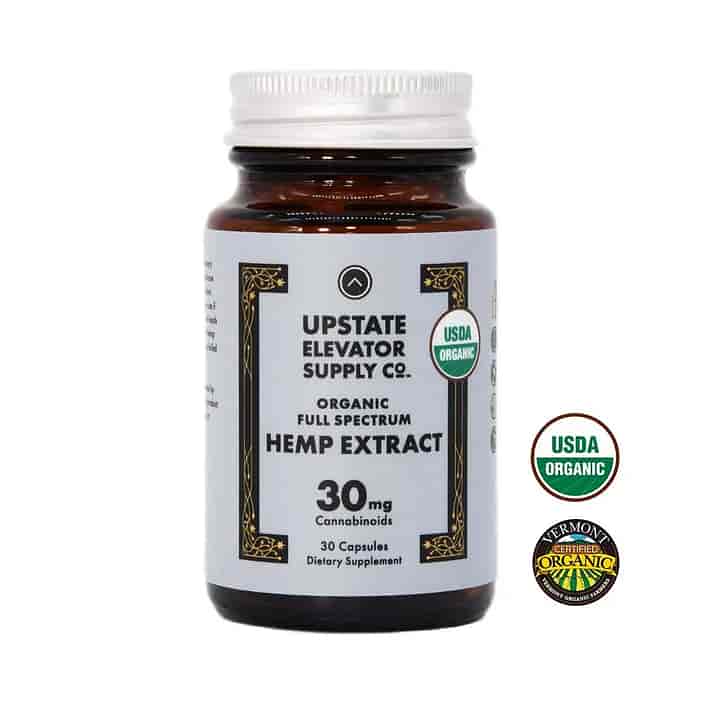Upstate Elevator Supply Co. Organic Full Spectrum CBD Capsules 900 mg image